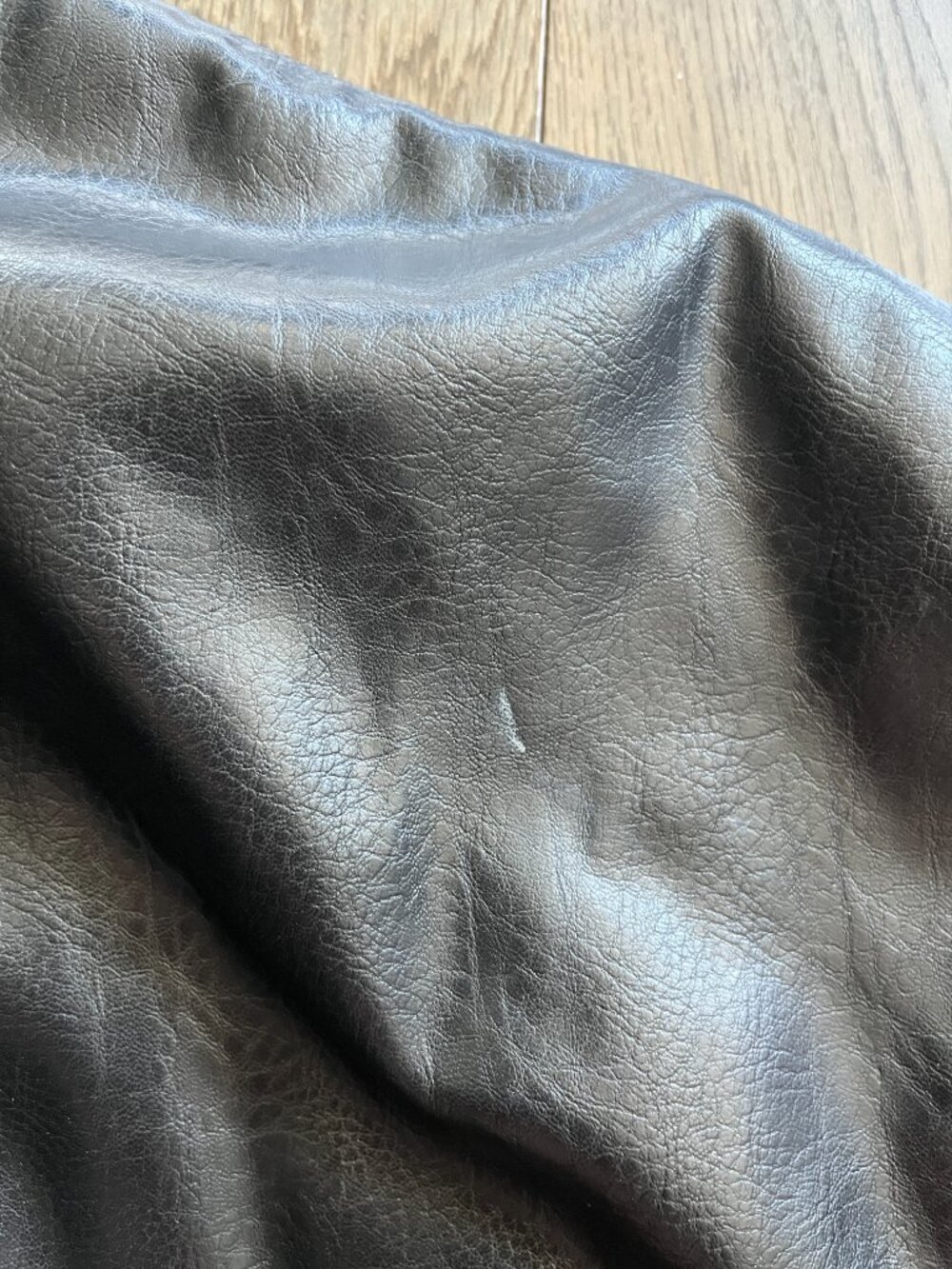 ZARA Faux Leather Volume Jacket Black Size M Oversized Moto Style - Picture 8 of 9